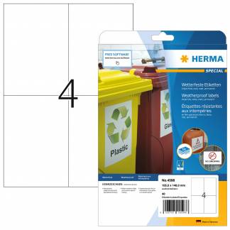 Herma etiket inkjet film ekstra st&aelig;rk 105X148 mat (40)