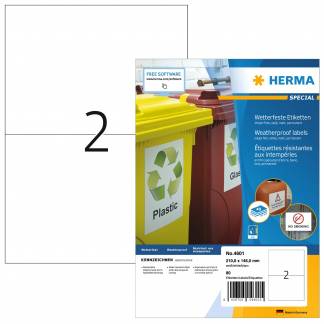 Herma etiket inkjet film ekstra st&aelig;rk 210X148 mat (80)