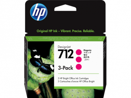 HP 712 29ml Magenta DesignJet Ink Cartridge (3)