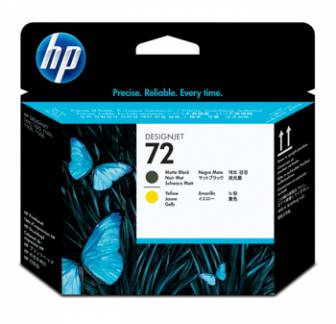 HP 72 matte black & yellow printhead