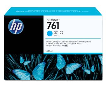 HP 761 cyan ink cartridge, 400ml