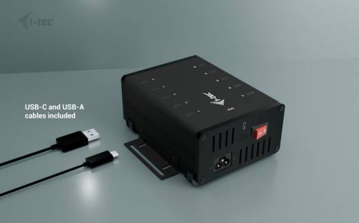 Univ charging hub 10xUSB-C 15W active w/180W power supply