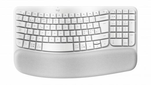 Wave Keys wireless ergonomic keyboard, Off-white (Nordic)