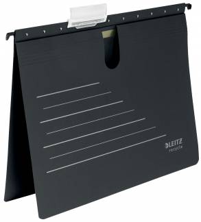 Hængemappe m/mekanisme recycle A4 sort