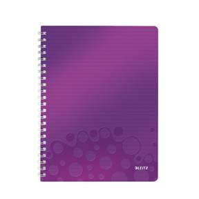 Notesbog WOW PP A4 m/hul lin. 80arklilla