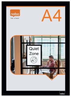 Inforamme magnetisk/selvkl&aelig;b A4 sort (2)