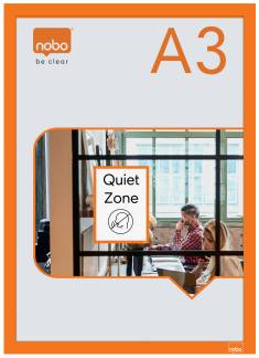 Inforamme magnetisk/selvkl&aelig;b A3 orange (2)