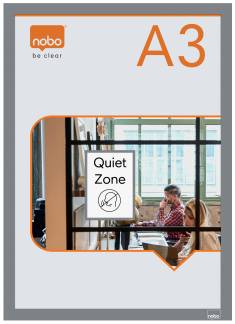 Inforamme magnetisk/selvkl&aelig;b A3 s&oslash;lv (2)