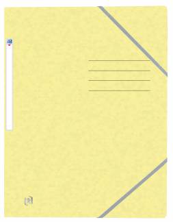 Oxford top file+ elasticated 3-flap folder a4 pastel yellow