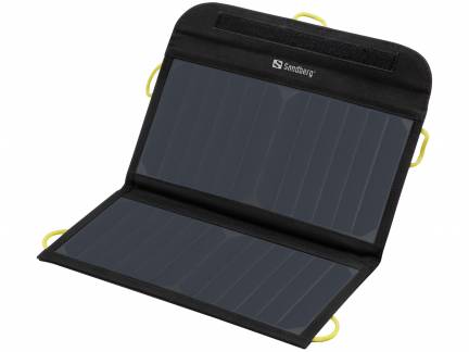 13W Solar Charger 2x USB, Black