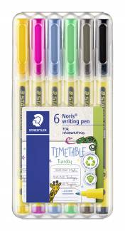 STAEDTLER Fineliner Noris skrivepen 0,6mm ass (6)