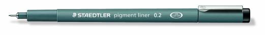 Fineliner pigment liner 0,2mm sort