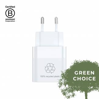 UPSTRÖM CIRKULÄR 30W Dual Port USB Power Adapter, White