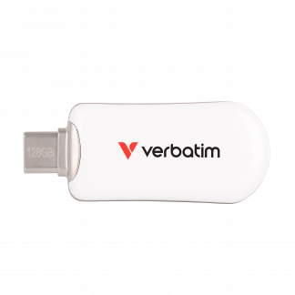 VERBATIM Plectra USB-C Flash Drive White 128GB