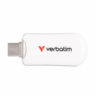 VERBATIM Plectra USB-C Flash Drive White 512GB