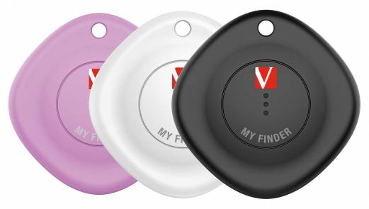 VERBATIM My Finder Bluetooth Item, Black/White/Purple (3)
