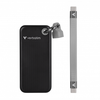 VERBATIM USB 3.2 Gen 2 2TB Pocket SSD, Black/Grey