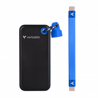 VERBATIM USB 3.2 Gen 2 2TB Pocket SSD, Black/Blue