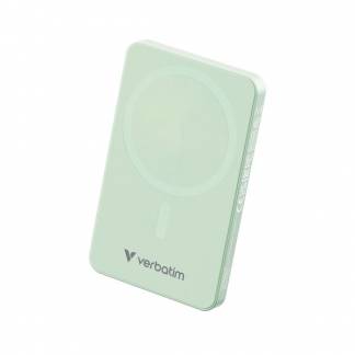 VERBATIM Essentials Powerbank Magnet Wireless 5000Mah Green