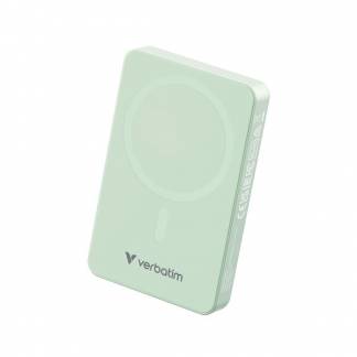 VERBATIM Essentials Powerbank Magnet Wireless 10000Mah Green
