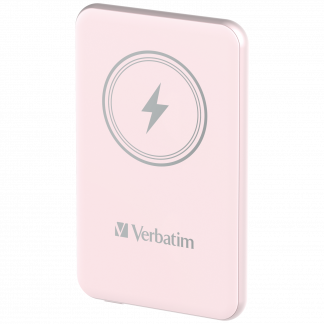 VERBATIM Power P 5000 mAh UBS-C PD 20W WIRELESS 15W Pink