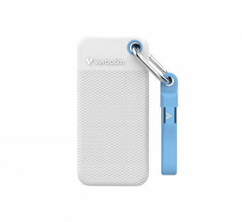 VERBATIM Pocket SSD USB 3.2 Gen 2 2TB White/blue incl sleeve
