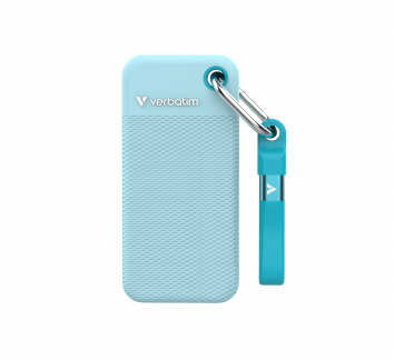 VERBATIM Pocket SSD USB 3.2 Gen 2 2TB Polar Blue incl sleeve