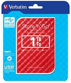 1TB Hard Drive 2,5'' Store N Go red