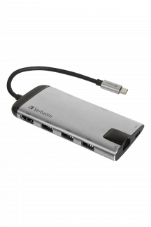 VERBATIM USB-C Multi Hub USB 3.1 GEN1 3.0X3 HDMI SDHC RJ45