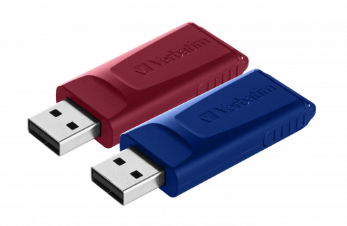 VERBATIM USB DRIVE 2.0 STORE &acute;N&acute; GO SLIDER 2 X 32GB (RED / B