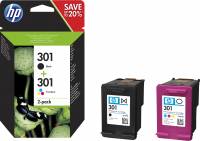 HP 301 black & color ink (sampack)