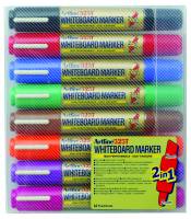 Whiteboard Marker Artline 525T 2-i-1 8-s&aelig;t