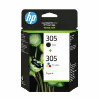 HP 305 tri color & black ink cartridge combo 2-pack