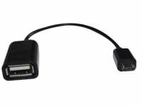 OTG Adapter MicroUSB M - USB F, Black