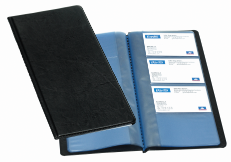 Bantex visitkortmappe, sort