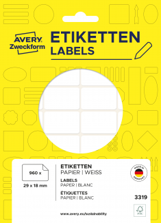Avery manuel etiket 29x18mm (960)
