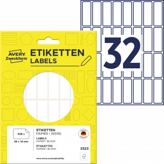 Avery manuel etiket 38x14mm (928)