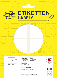 Avery manuel etiket 80x54mm (112)