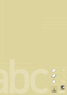 Skolehæfte A4 linjet 5 linjer, blank