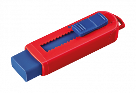 Viskel&aelig;der PVC frit m/skub funktion ass farver