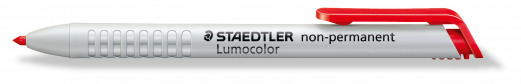 Marker Lumocolor non-perm omnichrom r&oslash;d