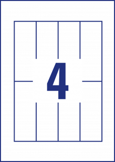 Avery bordkort 185g 110x40mm hvid (200)