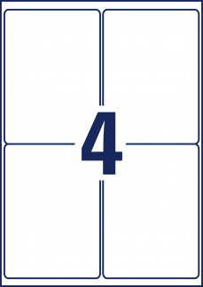 AVERY st&aelig;rk Polyester etiket 99,1x139mm (80)