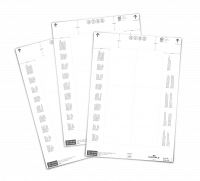 Indstiksark til lagerlommer 140/90 x 65 mm Mikroperforeret indstiksetiketter på A4 udskrivningsark til lagermærkning. Design selv med gratis skabelon på www.duraprint.dk