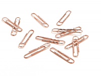 Papirclips 45 mm kobberbelagt 1 kg Kobberbelagte 45 mm metalclips, bulk pack