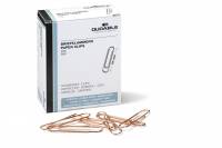 Papirclips 50 mm kobberbelagt, rundede, 100 stk Kobberbelagte 50 mm metalclips