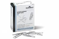 Papirclips 50 mm zinkbelagt, b&oslash;lgede, 100 stk Zinkbelagte 50 mm b&oslash;lgede metalclips, giver bedre greb
