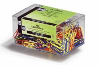 Papirclips 26 mm farvede metal, 500 stk Farvede 26 mm metalclips