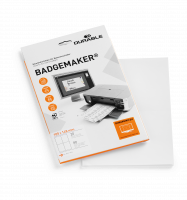 Indstiksark badgemaker® a6 Mikroperforerede indstiksark til navneskilte i format A6.