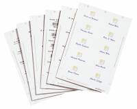 Indstiksark badgemaker® 30x60mm Mikroperforerede indstiksark til navneskilte i format 30x60mm.